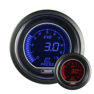 Reloj Presion Aceite Linea EVO 52 mm Rojo / Azul
