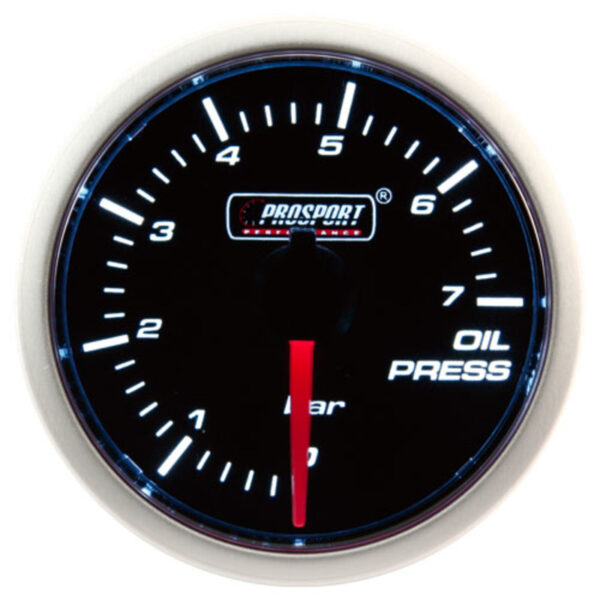 Reloj Presion Aceite Linea Performance 52 mm Blanco / Azul