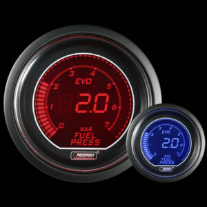 Reloj Presion Combustible Linea EVO 52 mm Rojo / Azul