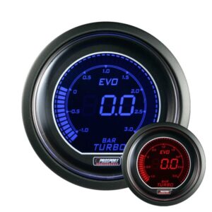 Reloj Presion Turbo Linea EVO 52 mm Rojo / Azul