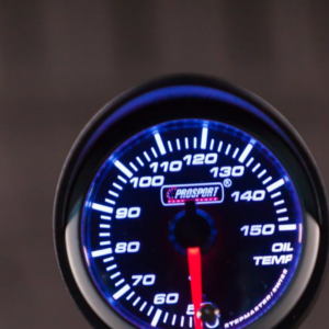 Reloj Temperatura Aceite Performance 52 mm Blanco / Azul