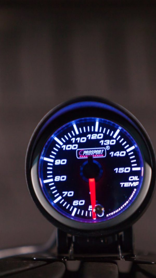 Reloj Temperatura Aceite Performance 52 mm Blanco / Azul - Imagen 2