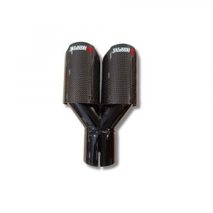 Cola Doble Akrapovic Negro brillo 155 mm