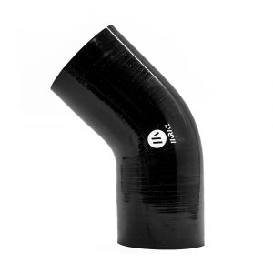 Manguito Silicona a 45 grados 51 mm Negro