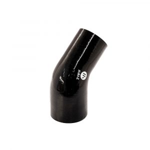 Manguito Silicona a 45 grados con Reducción 51/63 mm Negro