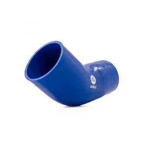 Manguito Silicona a 45 grados con reduccion 51/63 mm Azul