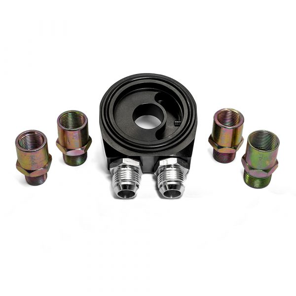 Oil Cooler Base/Placa Adaptadora de filtro Universal Negro