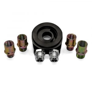 Oil Cooler Base/Placa Adaptadora de filtro Universal Negro