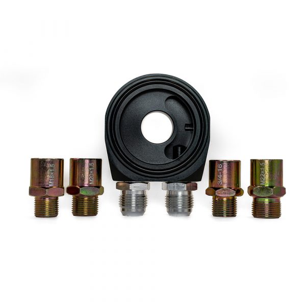 Oil Cooler Base/Placa Adaptadora de filtro Universal Negro - Imagen 3