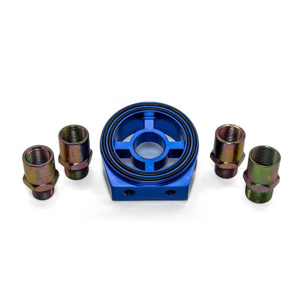Oil Cooler Base/Placa Adaptadora Universal para sensores Azul