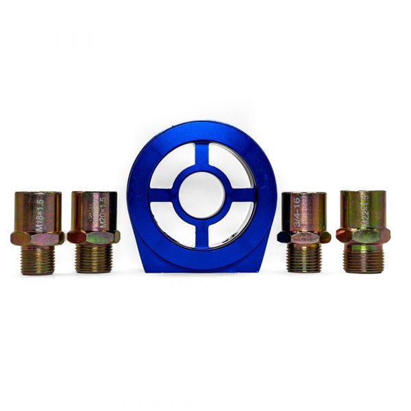 Oil Cooler Base/Placa Adaptadora Universal para sensores Azul - Imagen 3