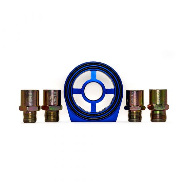 Oil Cooler Base/Placa Adaptadora Universal para sensores Azul - Imagen 4