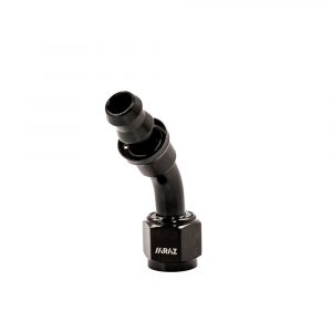 Racor Acople Simple 45º grados AN10 Negro