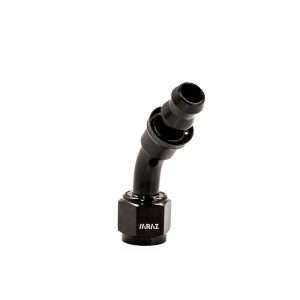 Racor Acople Simple 45º grados AN10 Negro
