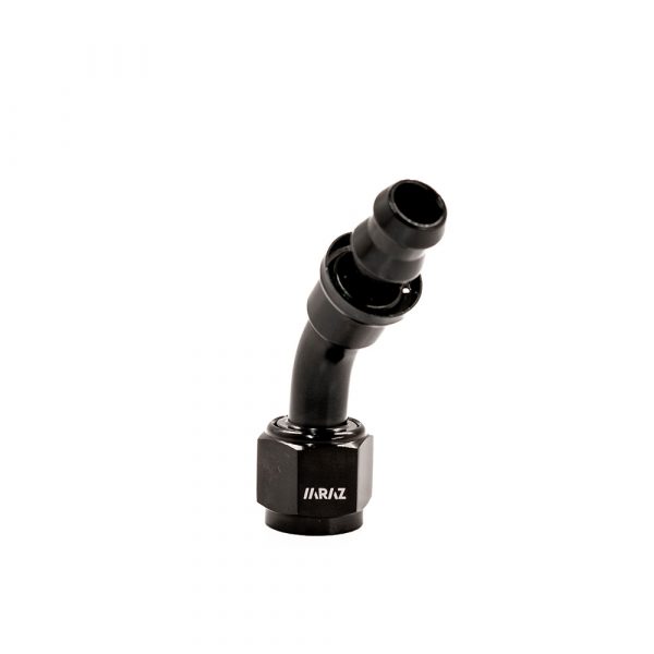 Racor Acople Simple 45º grados AN10 Negro - Imagen 2