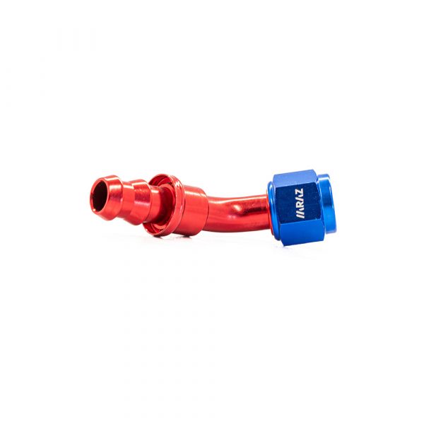 Racor Acople Simple 45º grados AN10 Rojo y Azul - Imagen 3