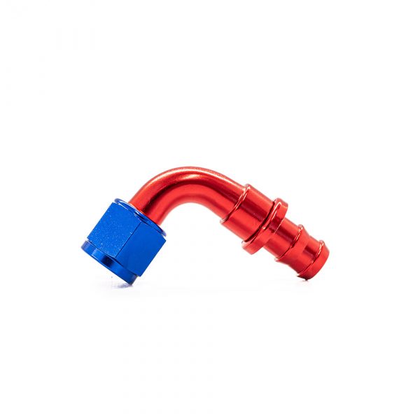 Racor Acople Simple 90º grados AN10 Rojo y Azul - Imagen 3