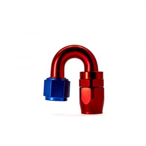 Racor AN6 Codo a 180 grados Rojo y Azul