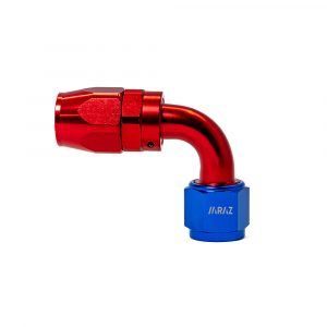 Racor AN10 Codo a 90 grados Rojo y Azul